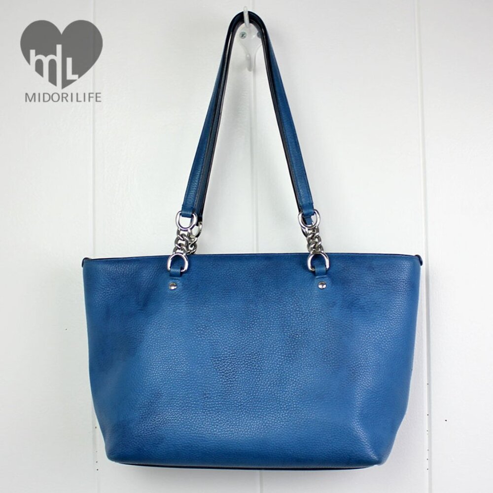 COACH Sophia Polished Pebbled Leather Tote - Picture 2 of 15